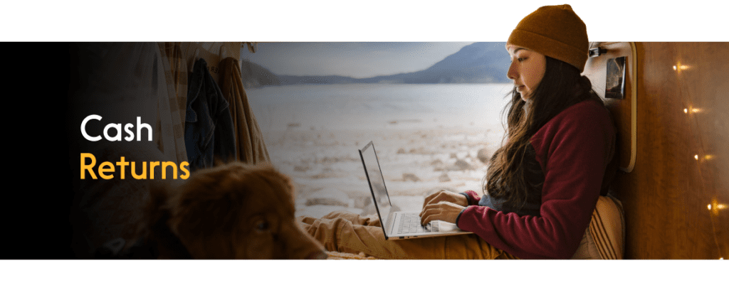 A woman on her laptop in a remote location