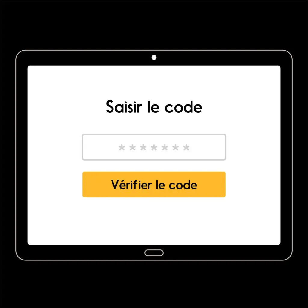 Image d’une commande vous invitant à saisir un code de vérification