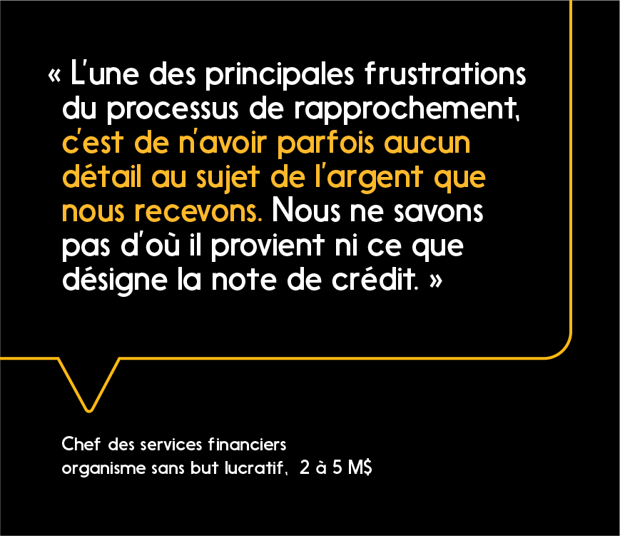 Citation illustrée : « L’une des principales frustrations du processus…, c’est de n’avoir … ». 