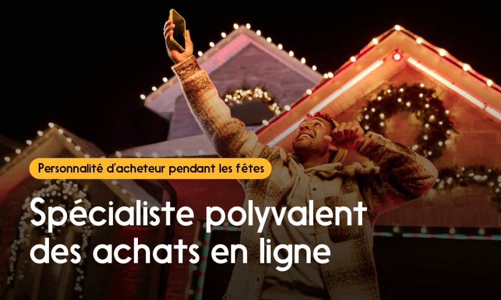 Personne qui filme une vidéo des décorations des fêtes avec son téléphone 