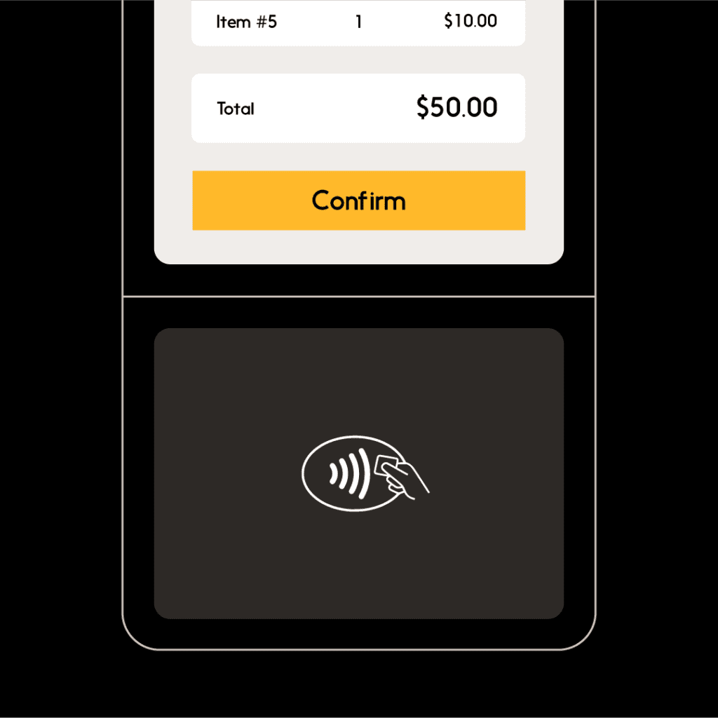 Image of bottom of POS machine 