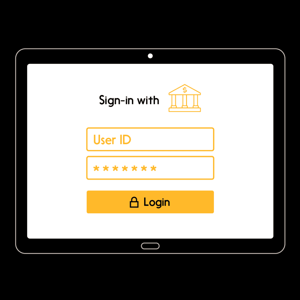 Image showing a login window asking for the Sign-In Partner’s user ID and password