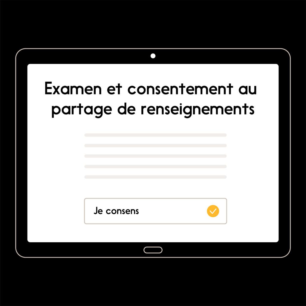 Image invitant l’utilisateur à consentir au partage de ses renseignements